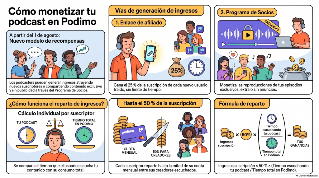 como monetizar en podimo